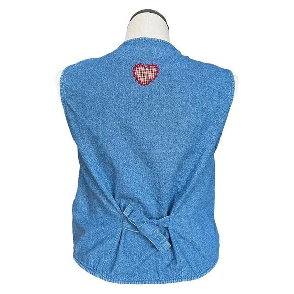 Vintage Denim Barnyard Farm Teacher Vest - Picture 8 of 10
